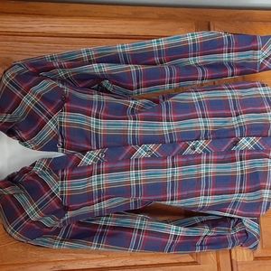 Koret City Blues blue plaid western shirt med?